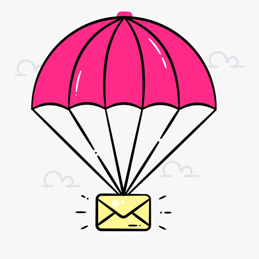 Email Clipart , Png Download - Pink Parachute Clipart, Transparent Clipart