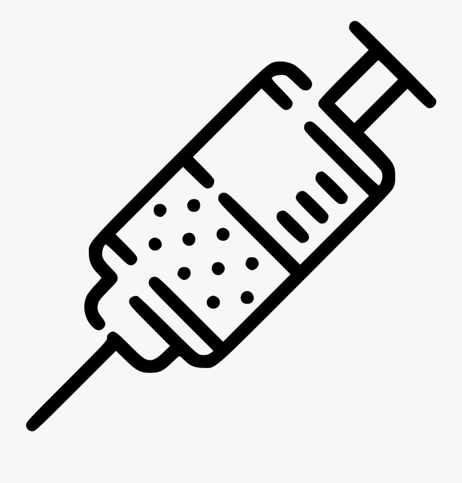 Syringe Injector Prick Drug - Prick Black And White Clipart, Transparent Clipart