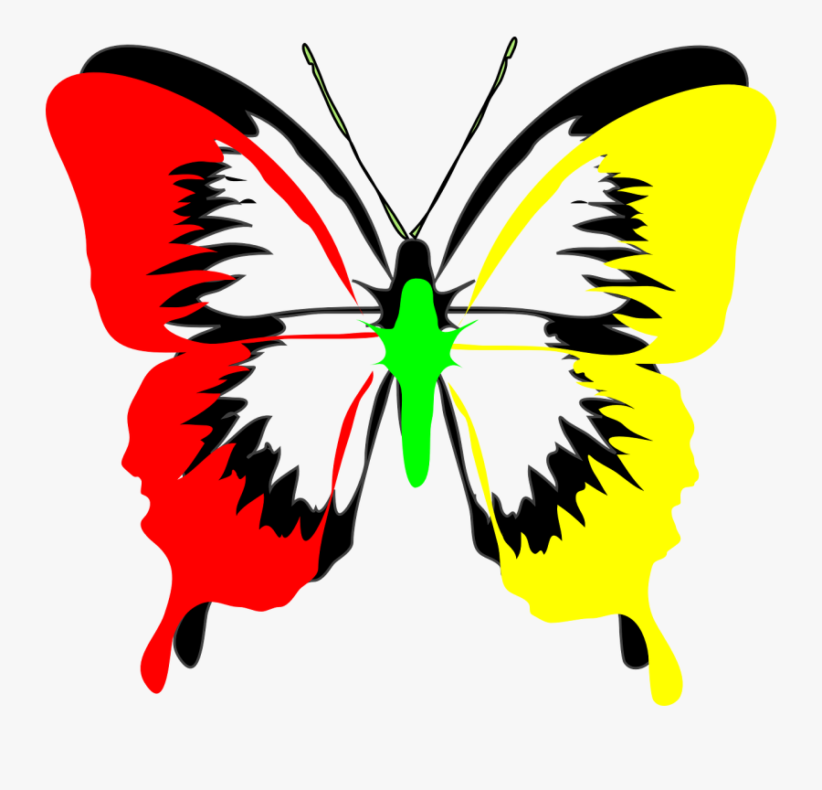 Butterfly Cartoon Black And White, Transparent Clipart