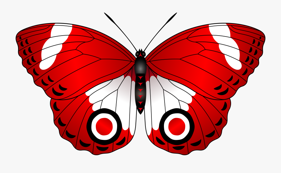 Butterfly Red Clip Art - Red Butterfly Clipart, Transparent Clipart
