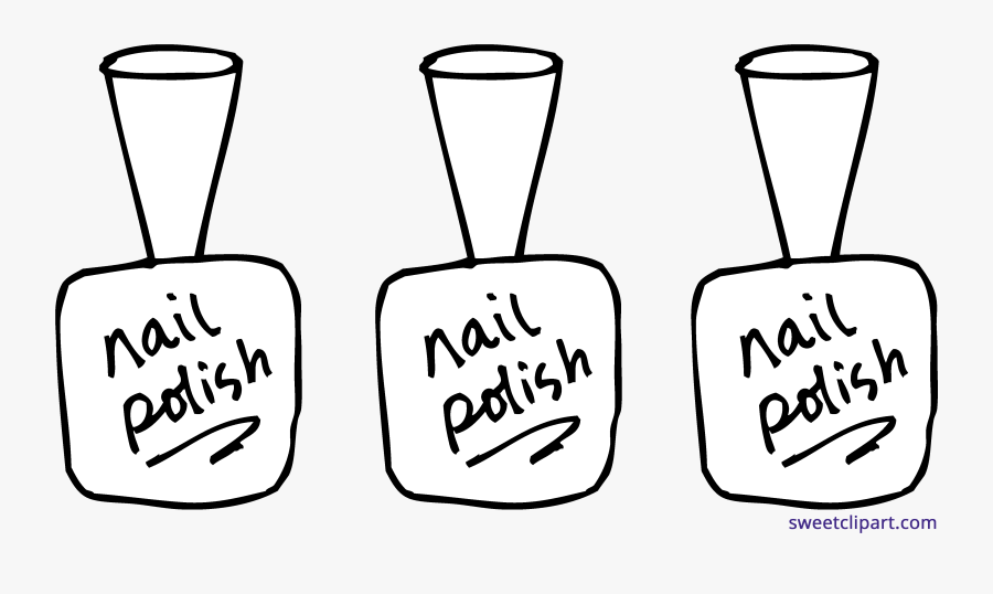 Nail Polish Line Art, Transparent Clipart