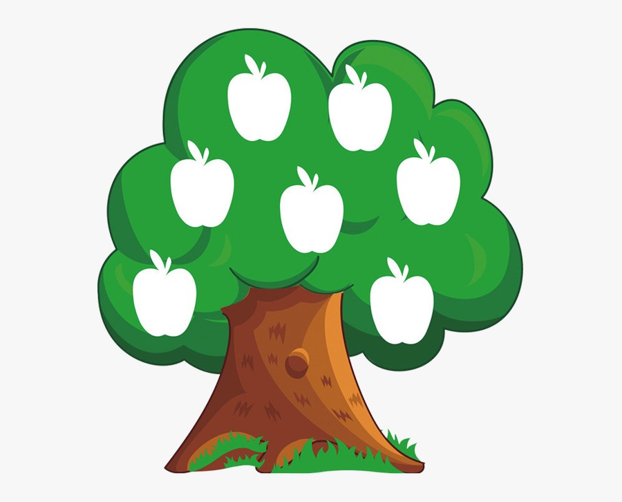 Apple Tree Clipart Cartoon Transparent Image And Png - Dibujo Arbol Con Manzanas, Transparent Clipart