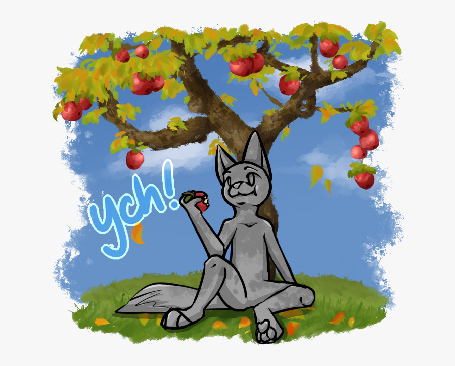 Apple Tree Ych - Cartoon, Transparent Clipart