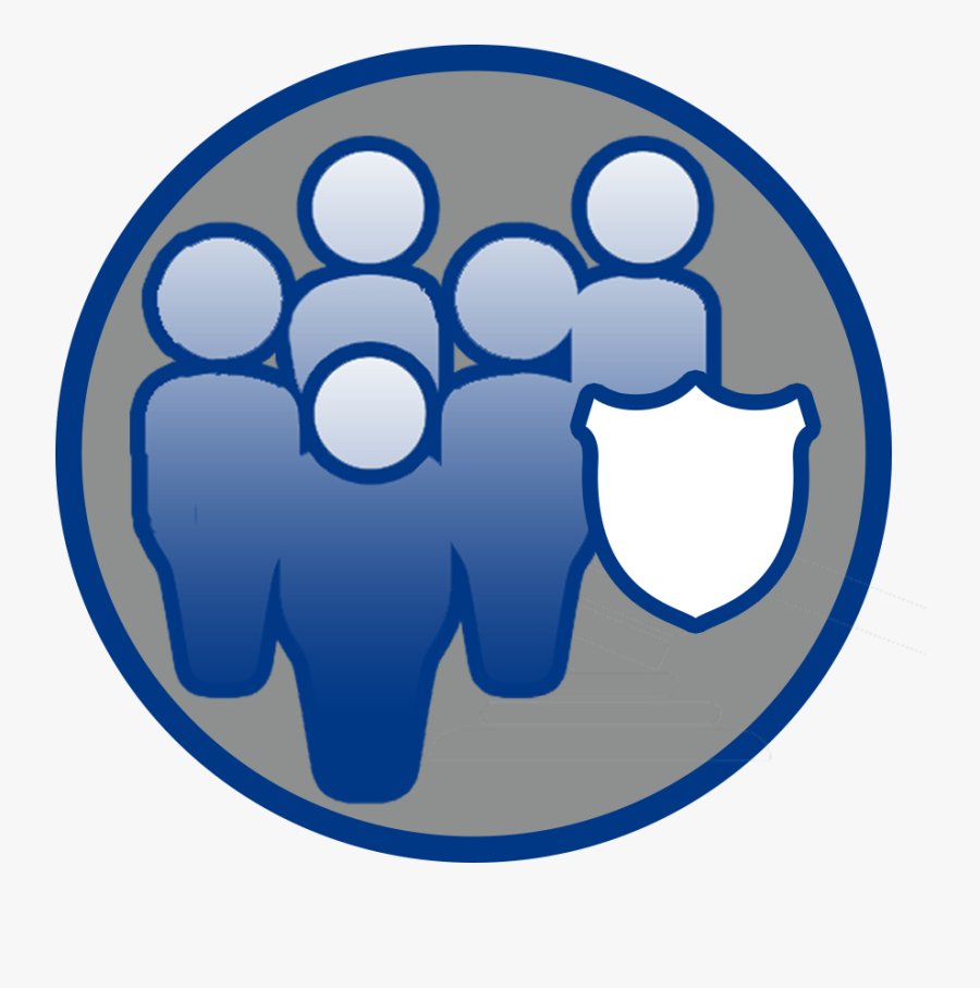 Circle With A Graphic Of Five People And A Police Badge - Circle, Transparent Clipart
