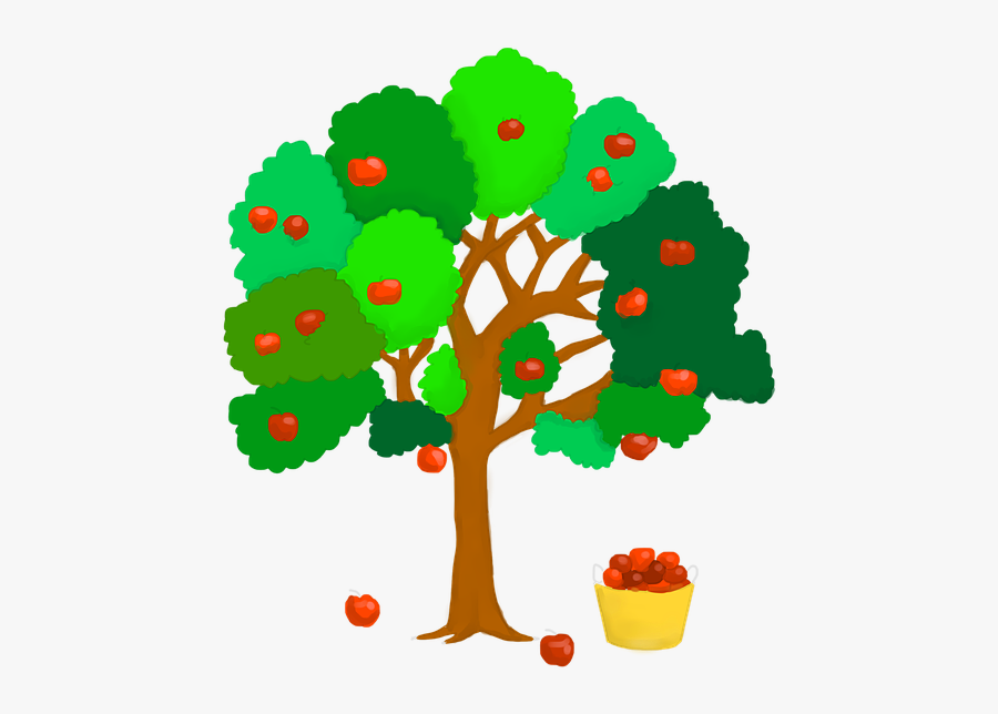 Apple Tree, Apple, Red, Branch, Vitamins, Healthy - ต้น แอ ป เปิ้ ล การ์ตูน, Transparent Clipart