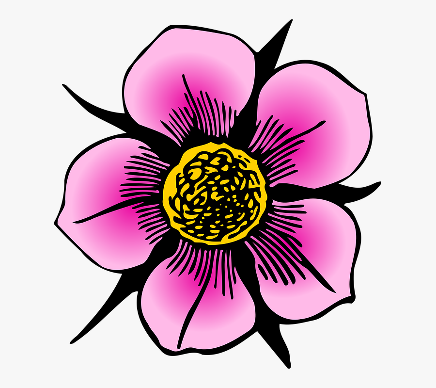 Collection Of Flower Petal Clipart - Flower Computer Drawing, Transparent Clipart