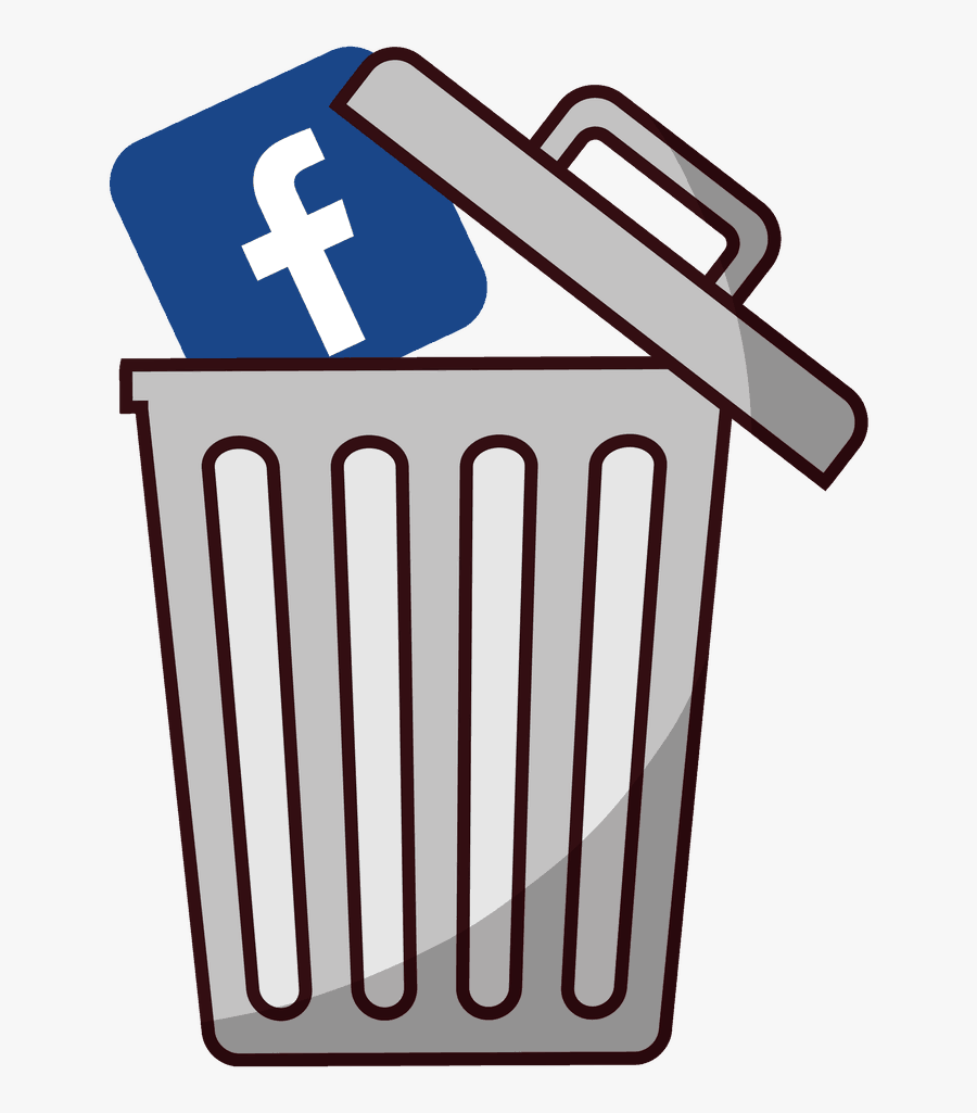 Putting The Facebook Icon In A Trash Can - Facebook Trash Can, Transparent Clipart
