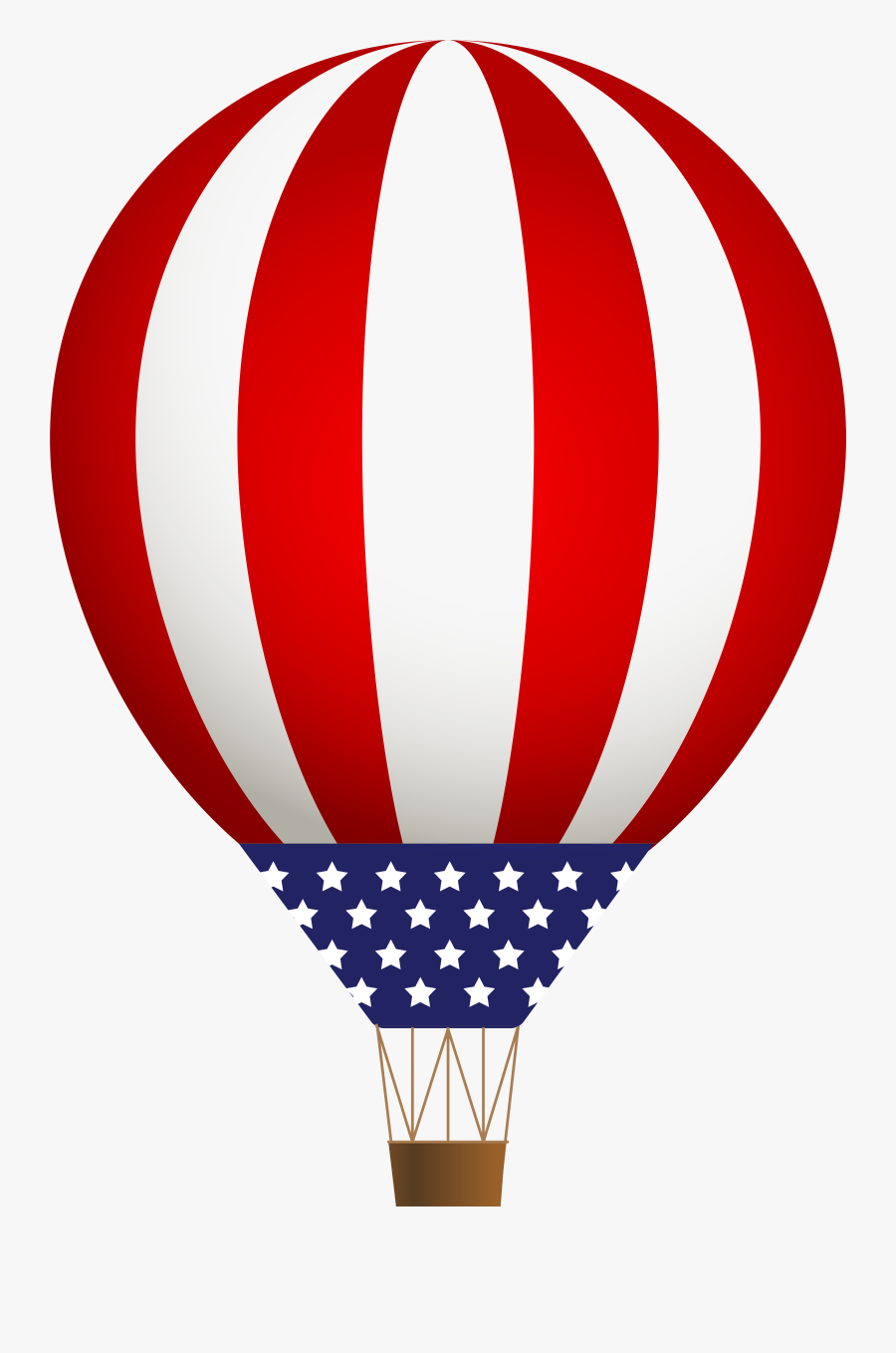 Usa Air Baloon Png Clip Art Image - Hot Air Balloon Usa Png, Transparent Clipart