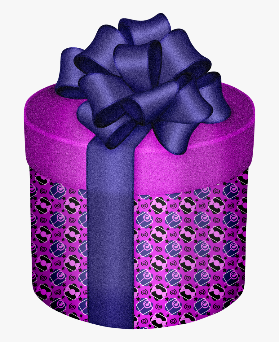 Purple Birthday Gift Clipart, Transparent Clipart