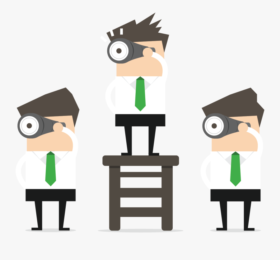 Transparent Looking Through Binoculars Clipart - Run Out Of Money Cartoon, Transparent Clipart