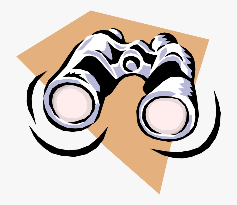 Vector Illustration Of Binoculars, Field Glasses Or - Binoculars Clipart, Transparent Clipart