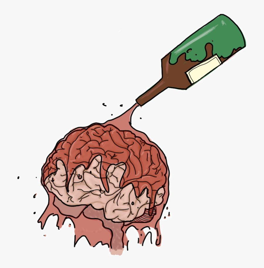 Cartoon Effects Of Alcohol On The Brain, Transparent Clipart