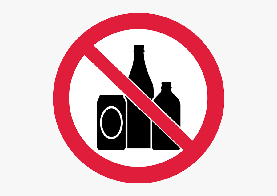 Brady Prohibition Pictograms- No Alcohol 800x - Alcohol Not Permitted On Site, Transparent Clipart