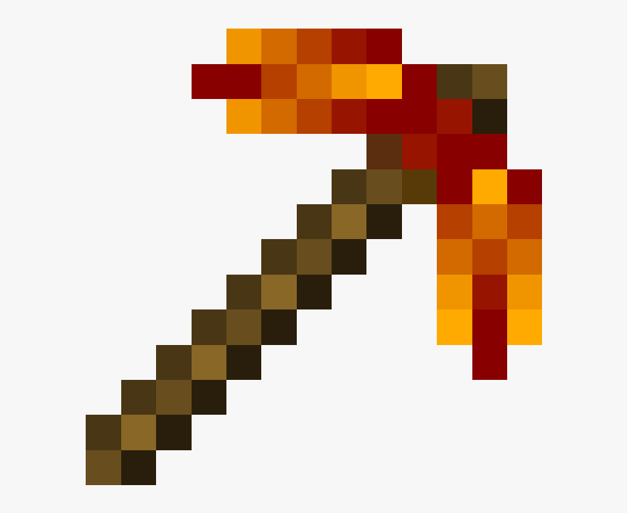 Pickaxe Image Group Fire - Golden Pickaxe Minecraft Png, Transparent Clipart