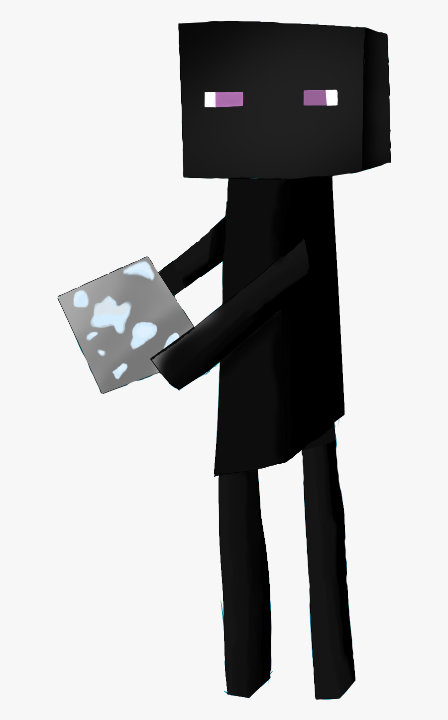 Minecraft Enderman Clipart - Enderman Cartoon Minecraft Png, Transparent Clipart