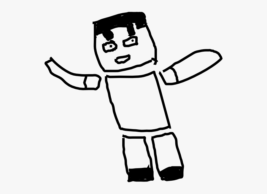 Minecraft Line Art, Transparent Clipart