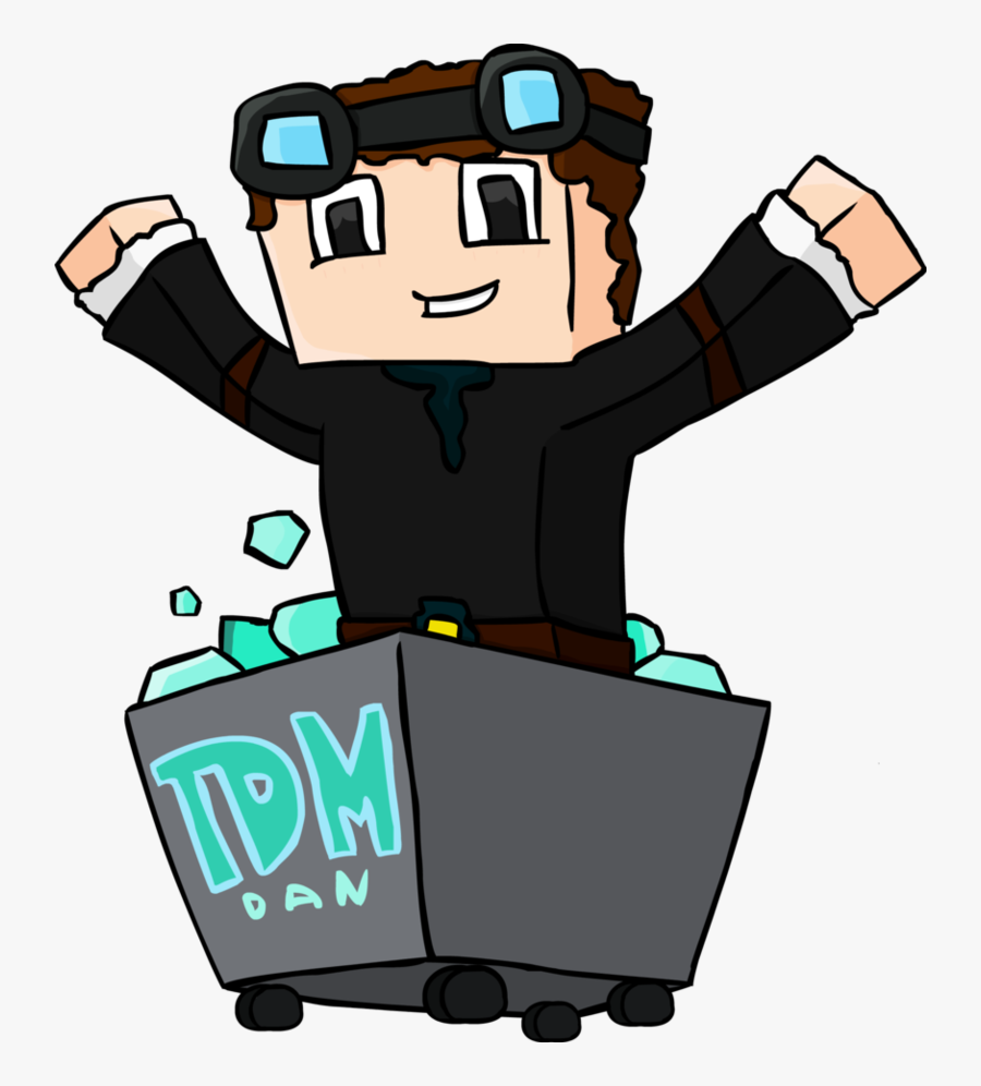 Sims Human Character Fictional Behavior Youtuber Minecraft - Diamond Minecart Dan Tdm, Transparent Clipart