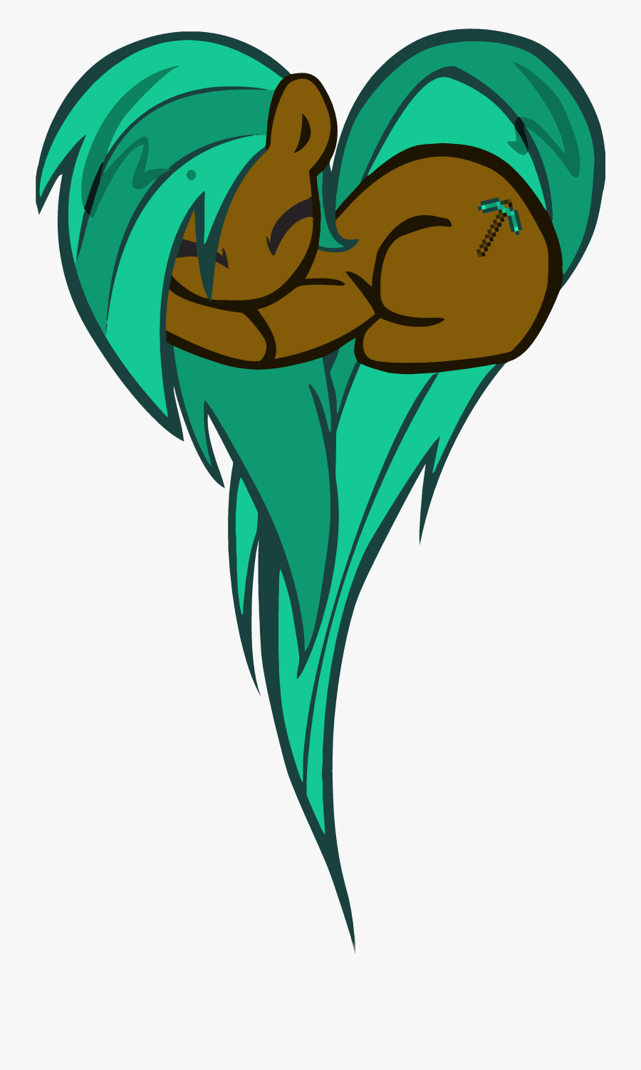 Minecraft Clipart Heart - Pony Heart, Transparent Clipart