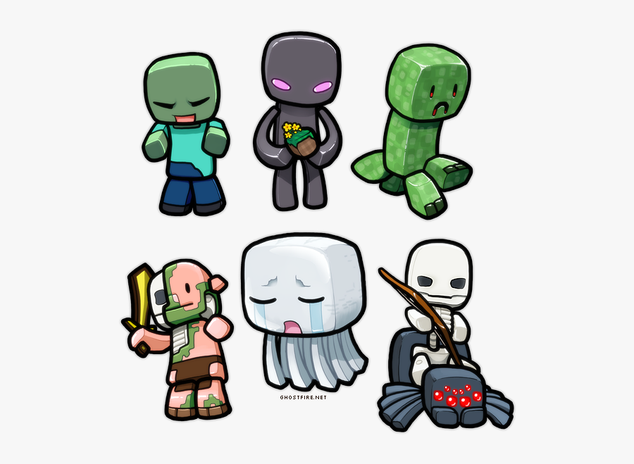 Enderman Drawing Step - Minecraft Mobs Clipart, Transparent Clipart
