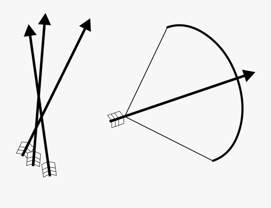 Bow And Arrow Black And White 8, Buy Clip Art - Arco Y Flecha Png, Transparent Clipart