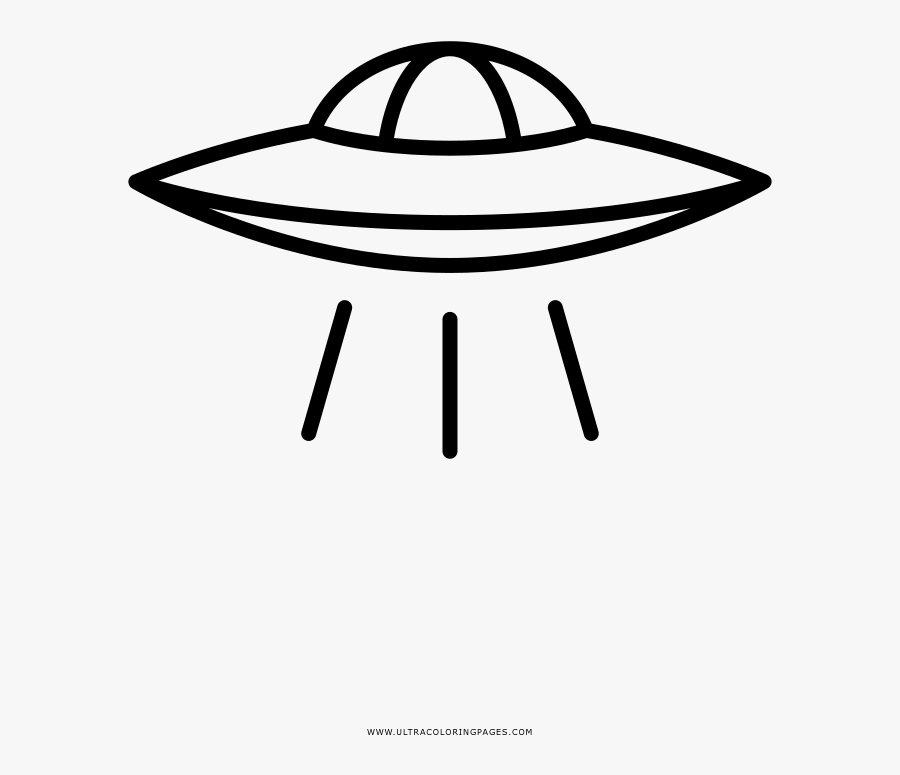 Ufo Coloring Page - Drawing, Transparent Clipart