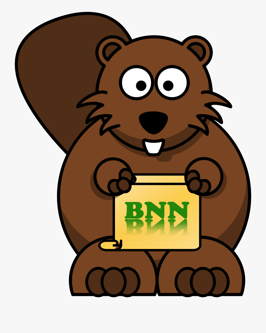 Beaver News Network Cartoon Vector Clipart Image - Clipart Cartoon Beaver, Transparent Clipart