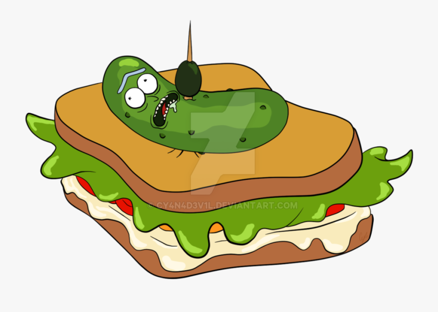 Transparent Pickle Rick Face Png - Fast Food, Transparent Clipart