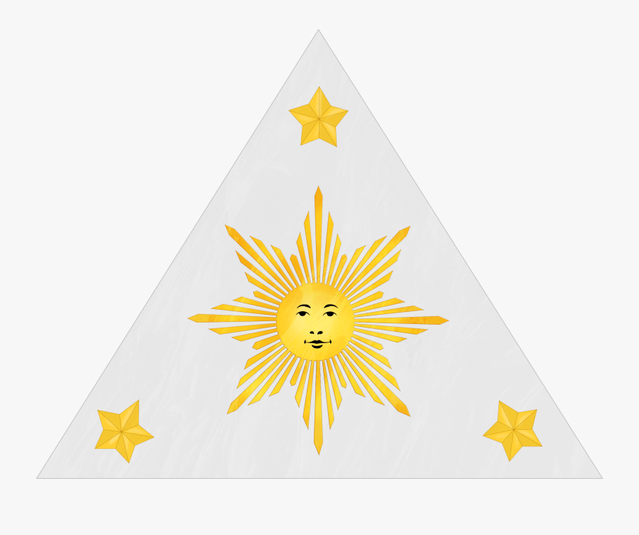 Masonic Sun Face With Black Outlines Revised Clipart - Seal Of The First Philippine Republic, Transparent Clipart
