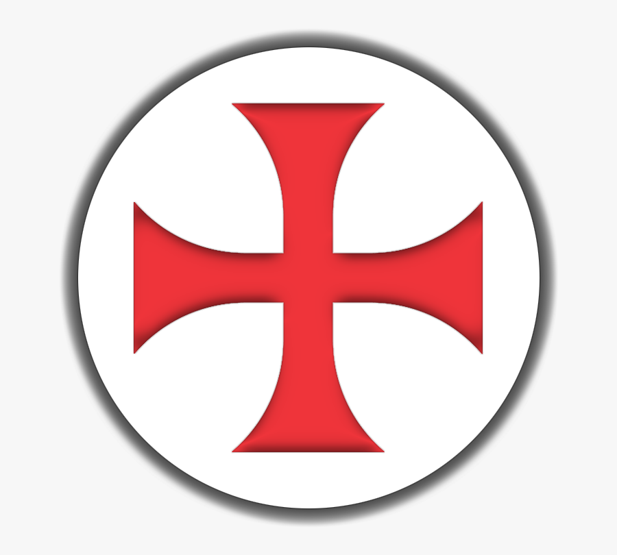 Free High Resolution Images, Knights Templar, Tattoo - Templar Cross In Circle, Transparent Clipart