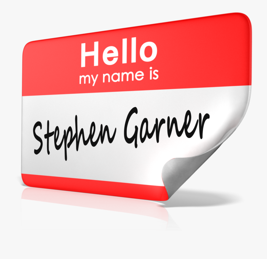 Transparent Hello My Name Is Nametag Png - Clip Art Name, Transparent Clipart