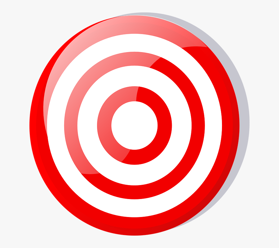 Target, Bull"s Eye, Red, White, Accurate, Winning - Clip Art Target, Transparent Clipart