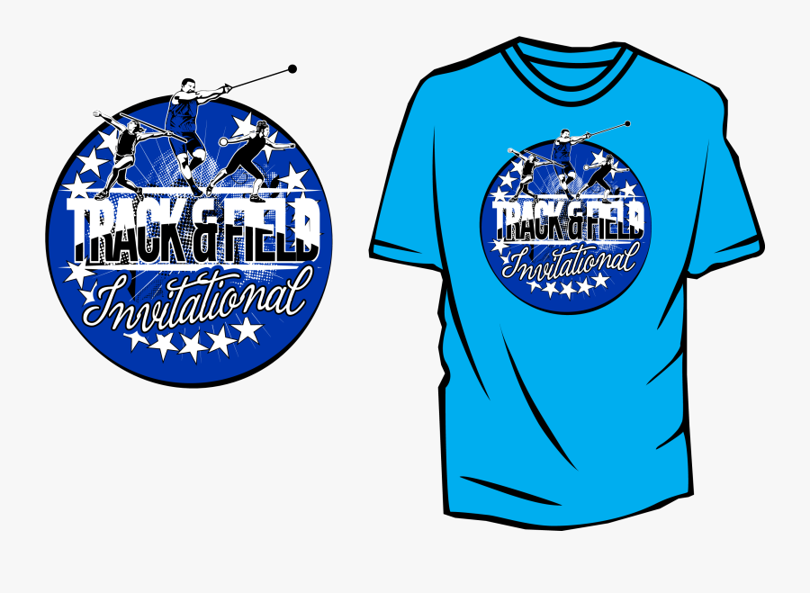 Track And Field Vector Design For Tshirt And Apprel - Track Invitational Shirts, Transparent Clipart