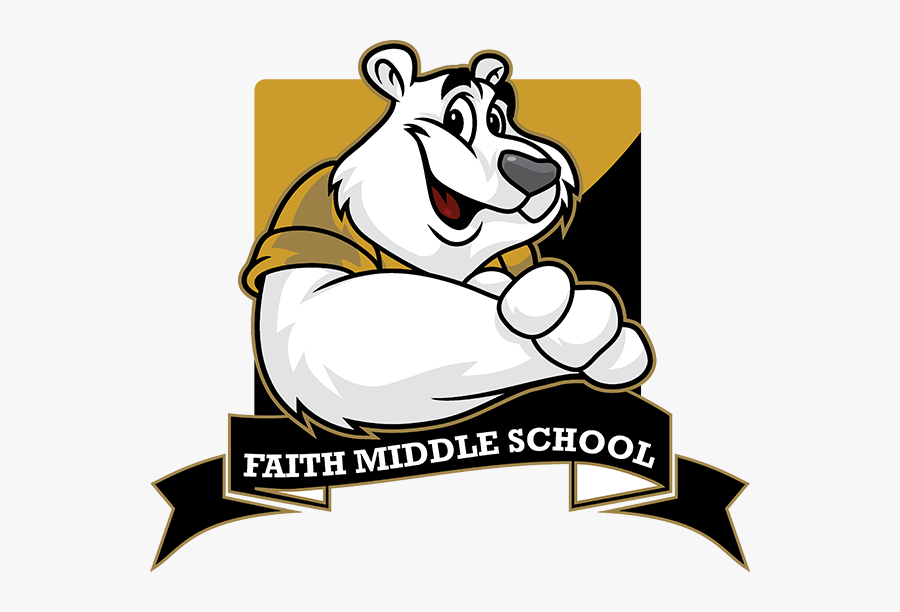 Faithms Mascot - Faith Middle School Warrior Bear, Transparent Clipart