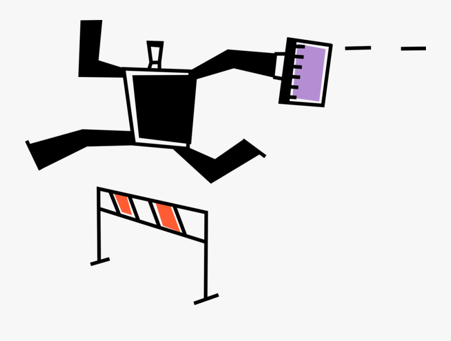 Vector Illustration Of Businessman Track And Field, Transparent Clipart