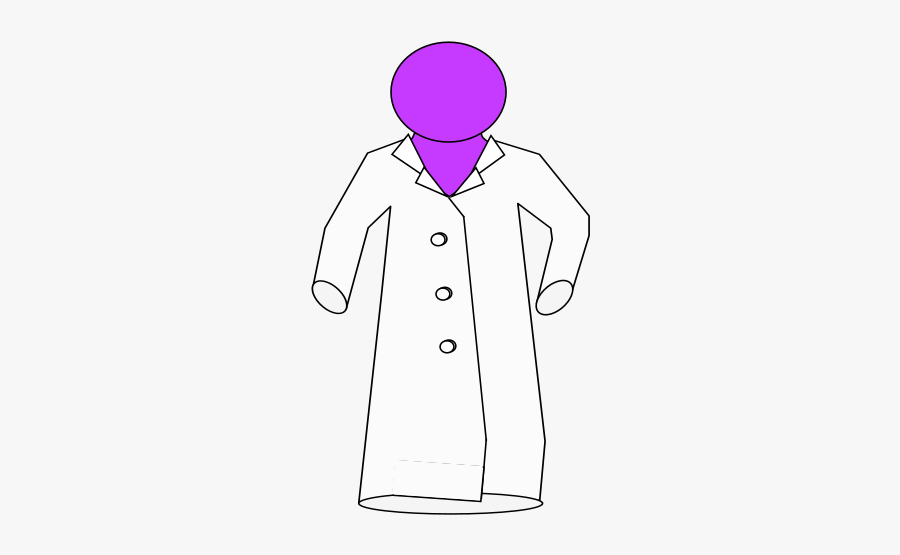 Violet,clothing,standing Cartoon Lab Coat Png , Free Transparent