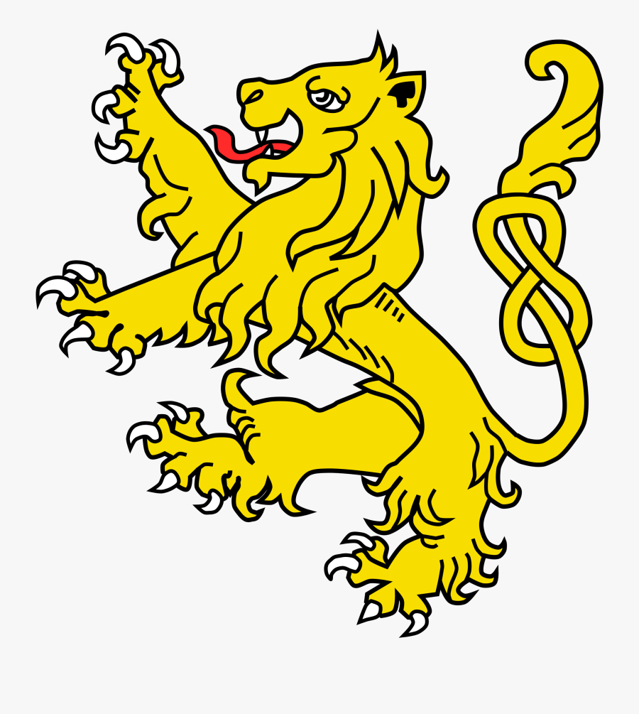 Clip Art Lion 12, Buy Clip Art - Heraldic Lion Passant, Transparent Clipart