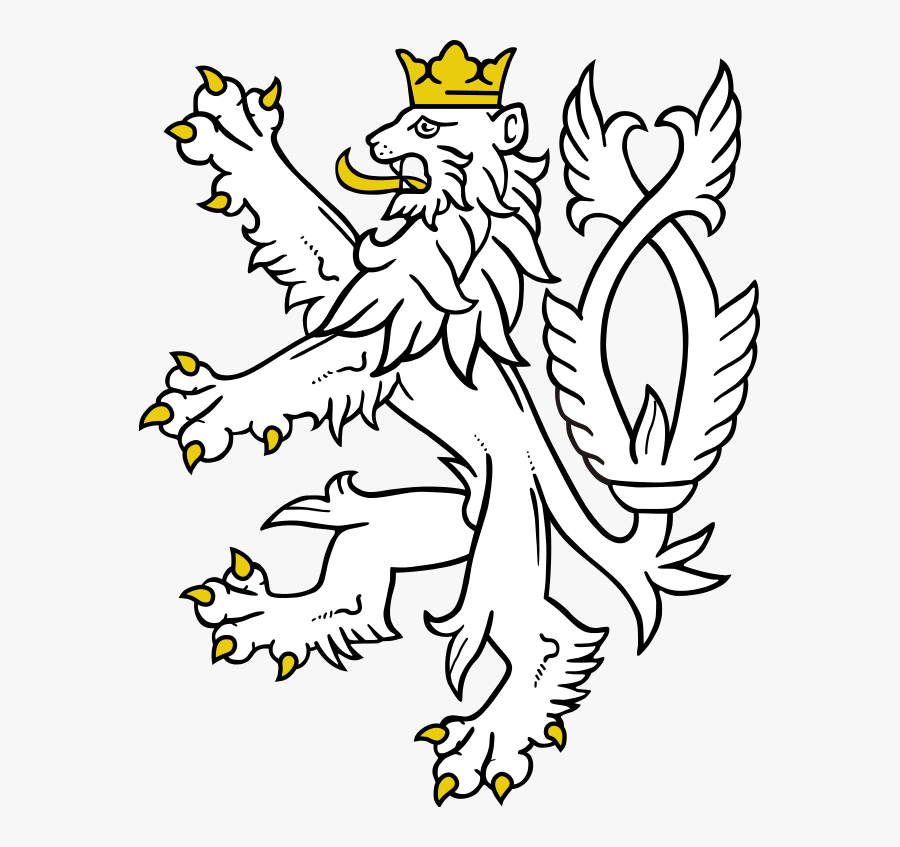 Lion Coat Of Arms Symbols - Czech Republic Lion Logo, Transparent Clipart