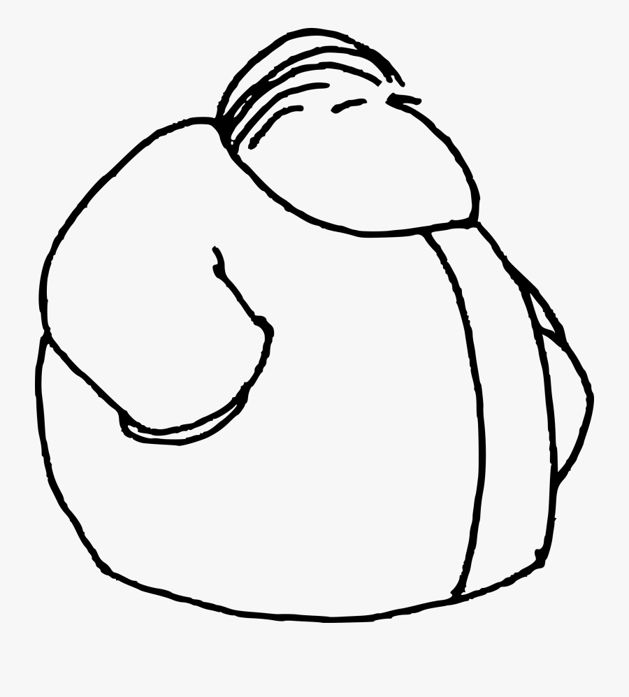 Dude In Coat Clip Arts - Line Art, Transparent Clipart