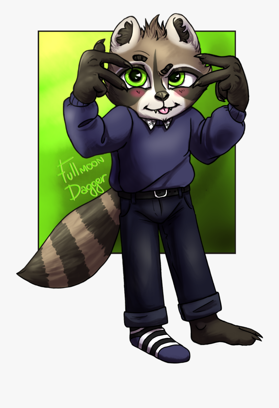 Luke The Raccoon - Cartoon, Transparent Clipart