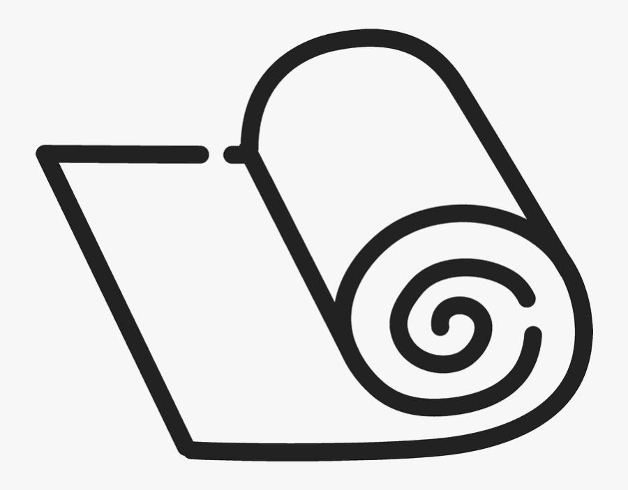 Roll Of Fabric Outline Rubber Stamp - Fabric Roll Clip Art, Transparent Clipart