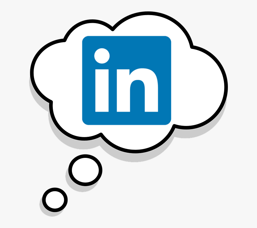 Thought Bubble With Linkedin Logo Inside - Linkedin Image Hyperlink, Transparent Clipart