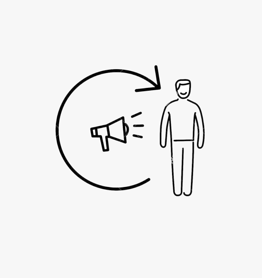 56750939 Conceptual Vector Remarketing Icon With Megaphone - Remarketing Vector, Transparent Clipart