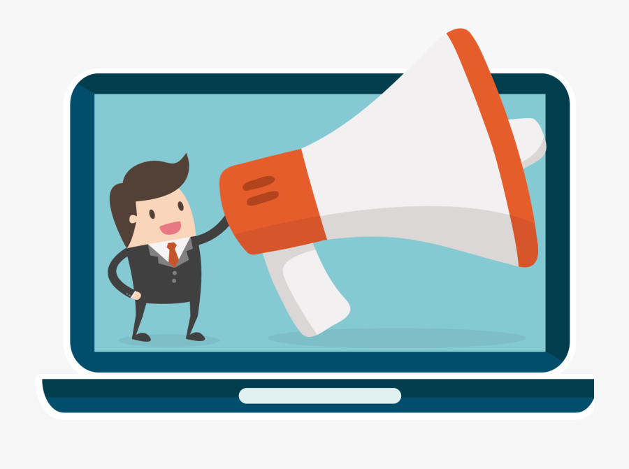 Transparent Stock Advertising Clipart Megaphone - Newsletter Cartoon, Transparent Clipart
