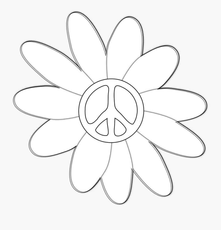 Flowers Clip Art Black And White - Daisy Flower Cute Clipart, Transparent Clipart