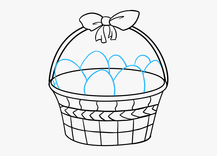 How To Draw Easter Basket - Easter Basket To Draw, Transparent Clipart