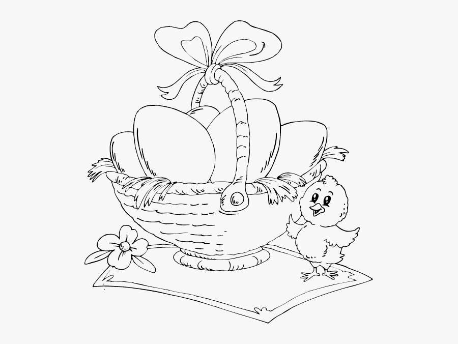 Transparent Easter Egg Basket Png - Easter Egg Basket Coloring, Transparent Clipart