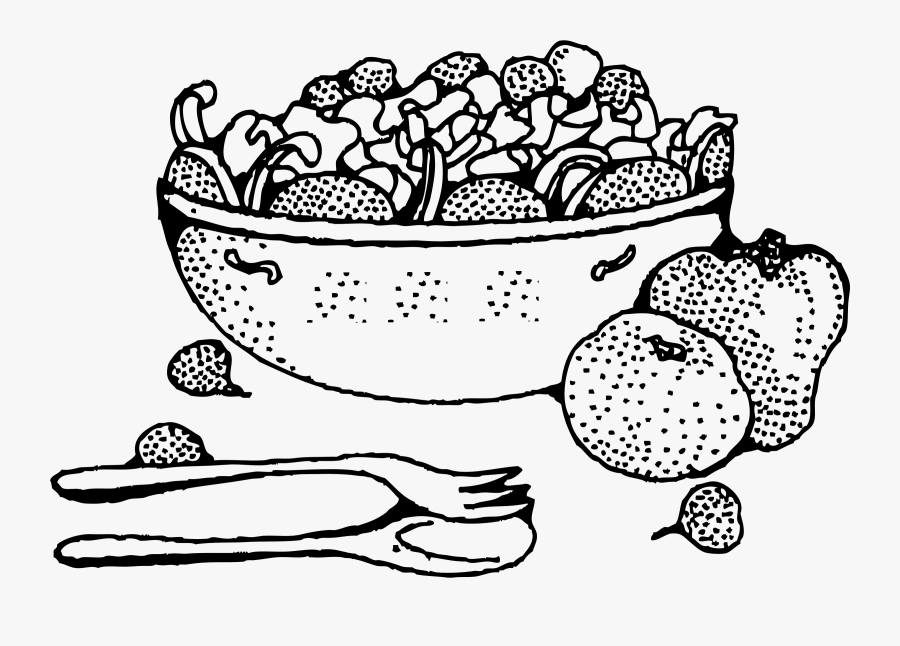 Picture Royalty - Salad Black And White, Transparent Clipart