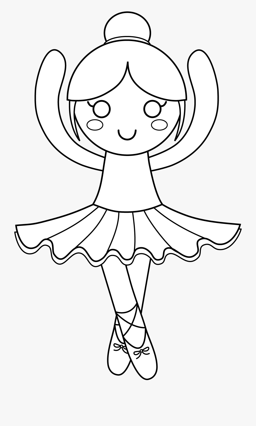 Transparent Ballet Shoes Clip Art - Clipart Black And White Ballerinas, Transparent Clipart