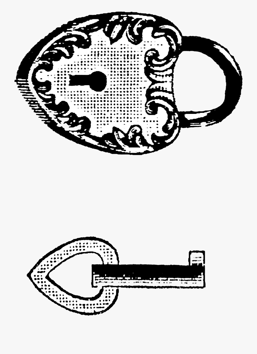 Victorian Key Lock Art, Transparent Clipart