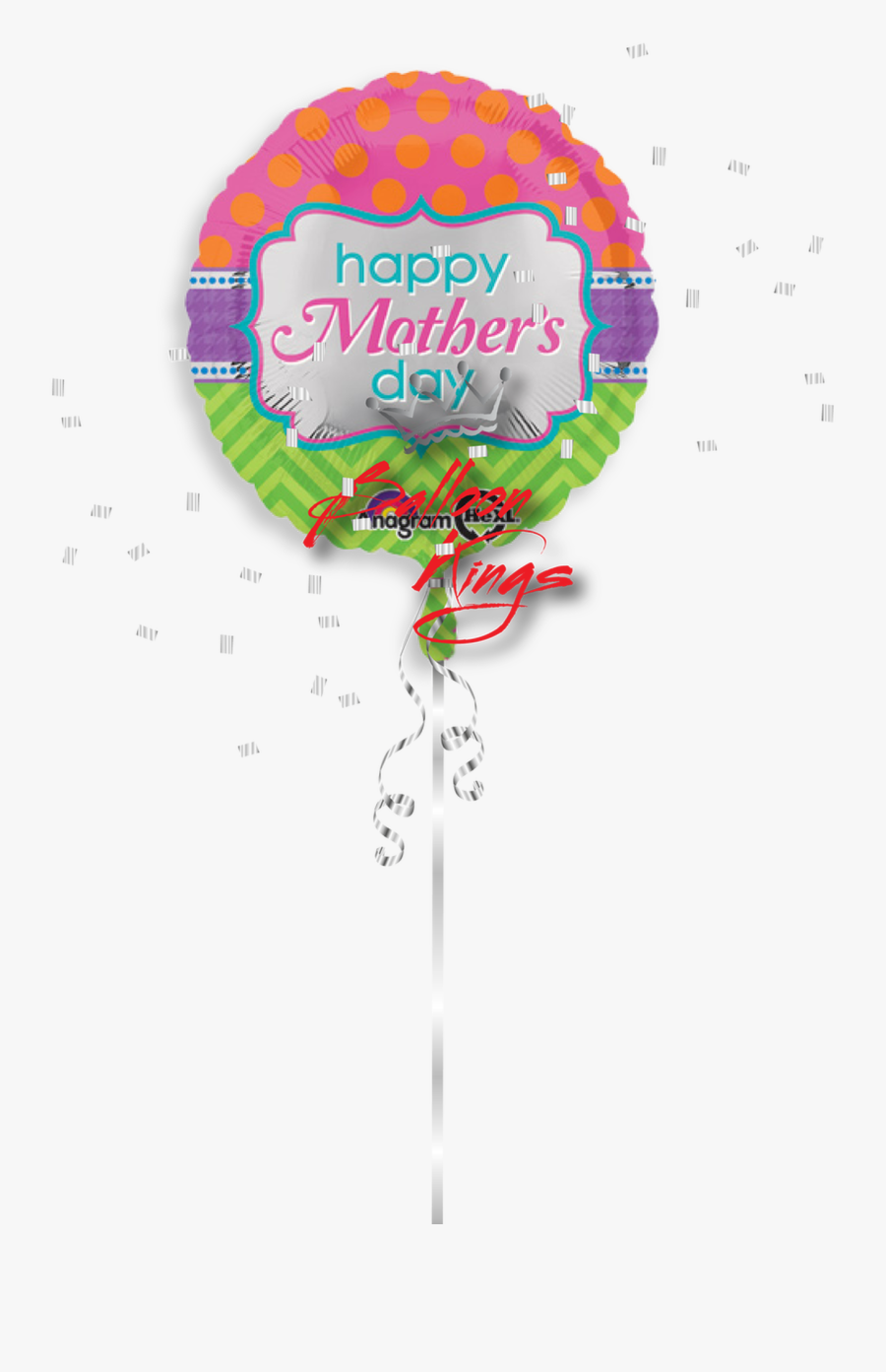 Happy Mothers Day Dots And Chevron - Transparent Happy Day Mother Png, Transparent Clipart